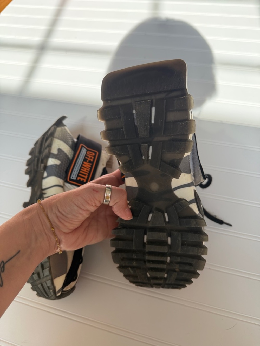 Off-White Inspired Chunky Streetwear Sneakers by Ayuje | Size 37 (US 6.5–7) - Picture 10 of 10